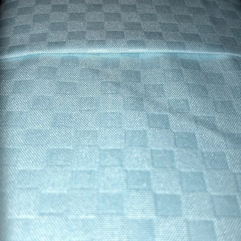 Traditional At Home 4pc Twin Sheet Set Baby blue checkerboard embossed print